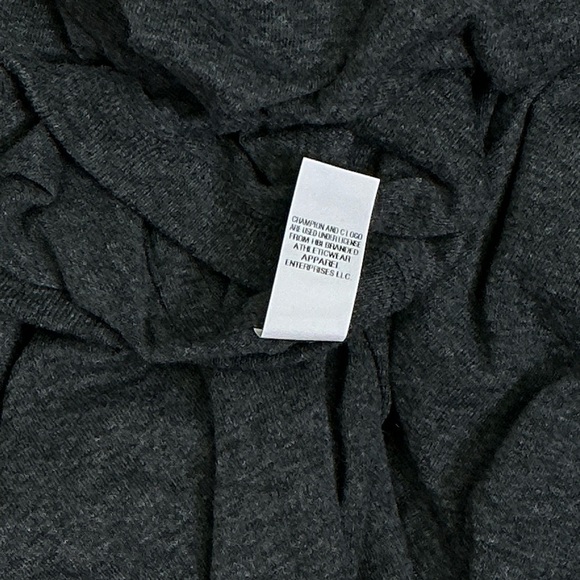 Champion Men's T Shirt Crew Neck Short Sleeve C Logo Unisex Charcoal Gray XL - Picture 10 of 16